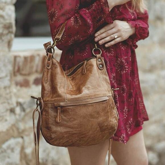 BED STU Tahiti Crossbody Leather Purse in Tan Rustic NWT - Picture 7 of 8